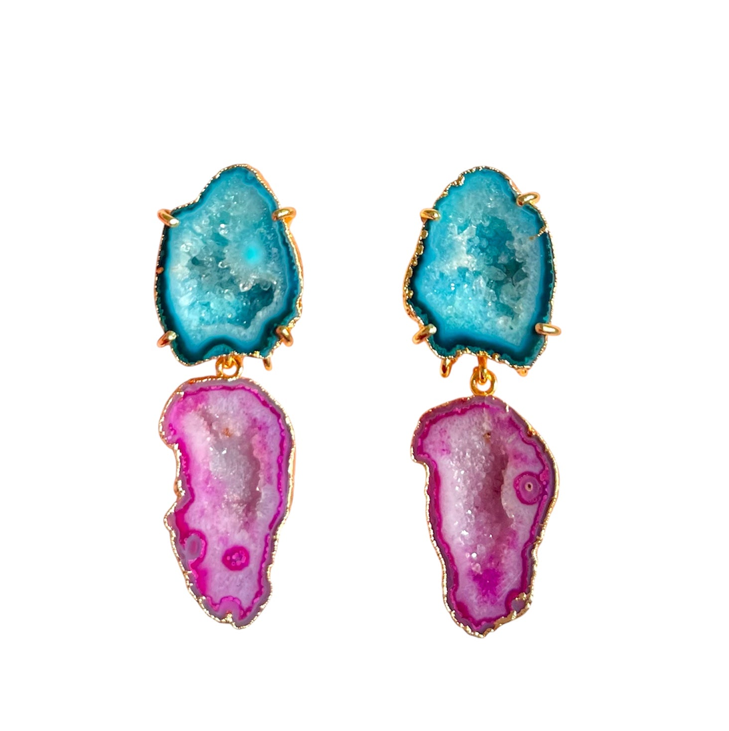 Mint & Pink Cocktail Earrings
