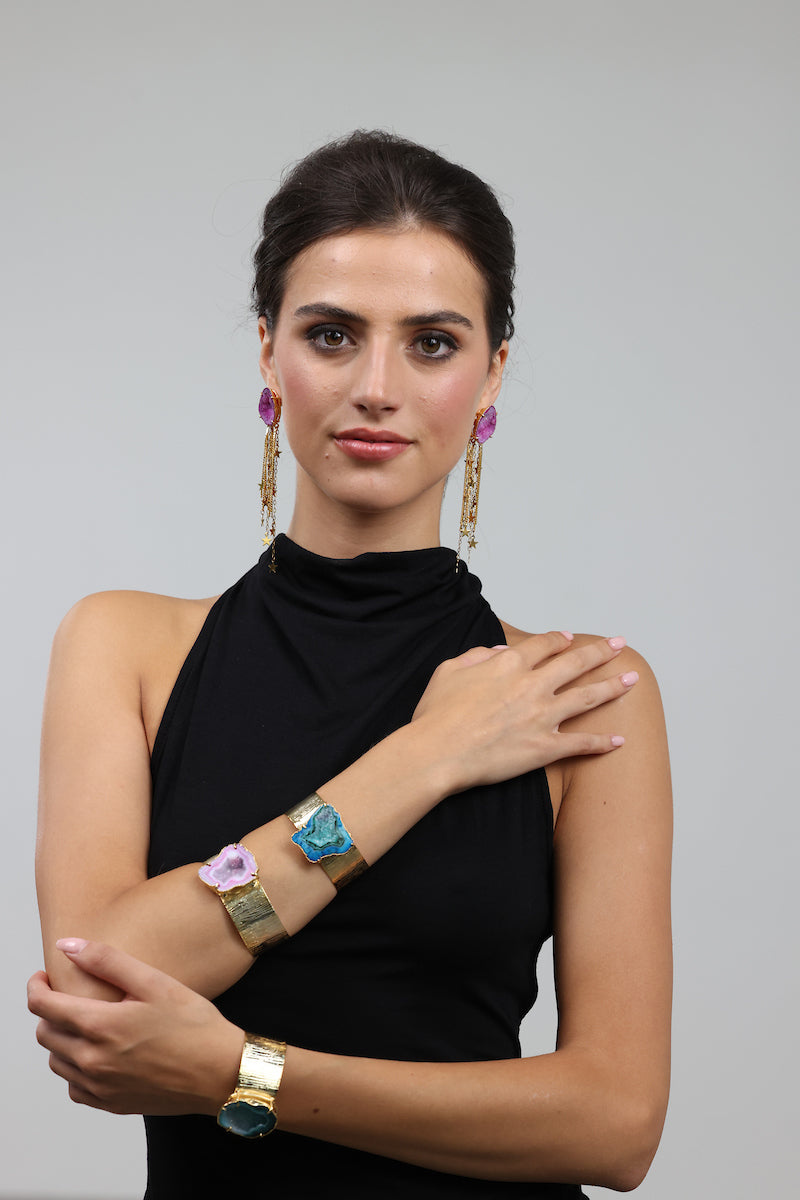 Pink Stellar Earrings