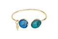 Aqua & Seagreen Rocks In The Sky Bangle