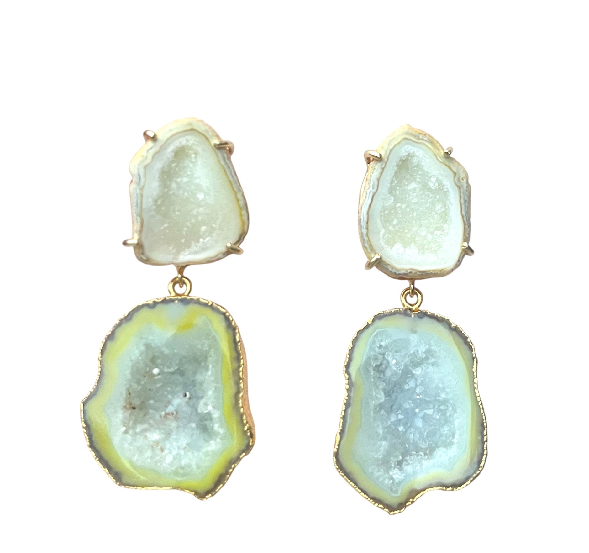 Double Lemon Cocktail Earrings
