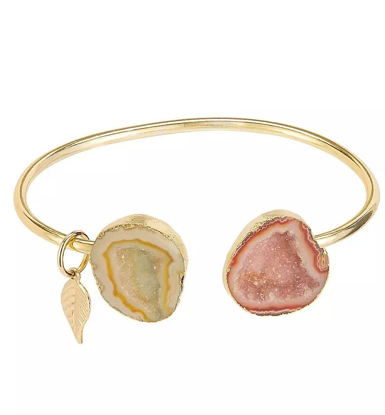 Yellow & Peach Rocks In The Sky Bangle