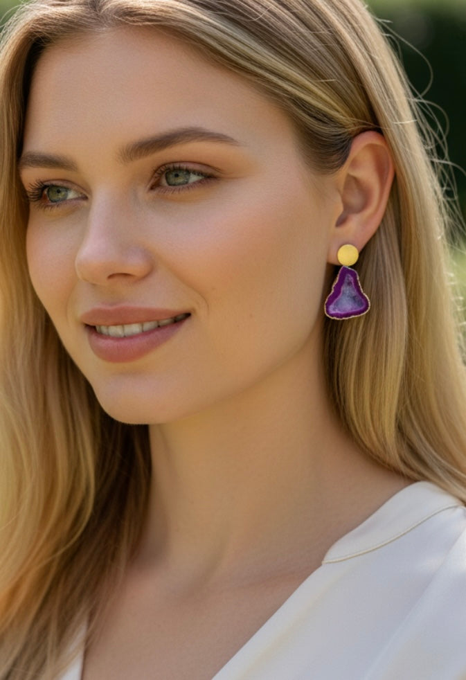 Circle Pink Earrings