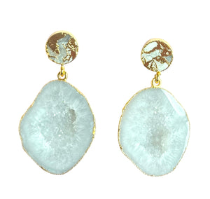 Double White Rocks in The Sky Earrings