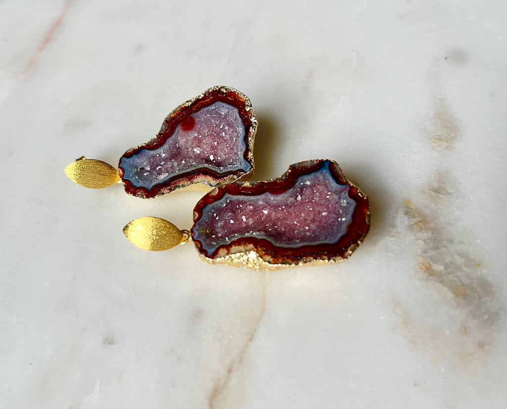 Tera Cotta Rocks in The Sky Earrings