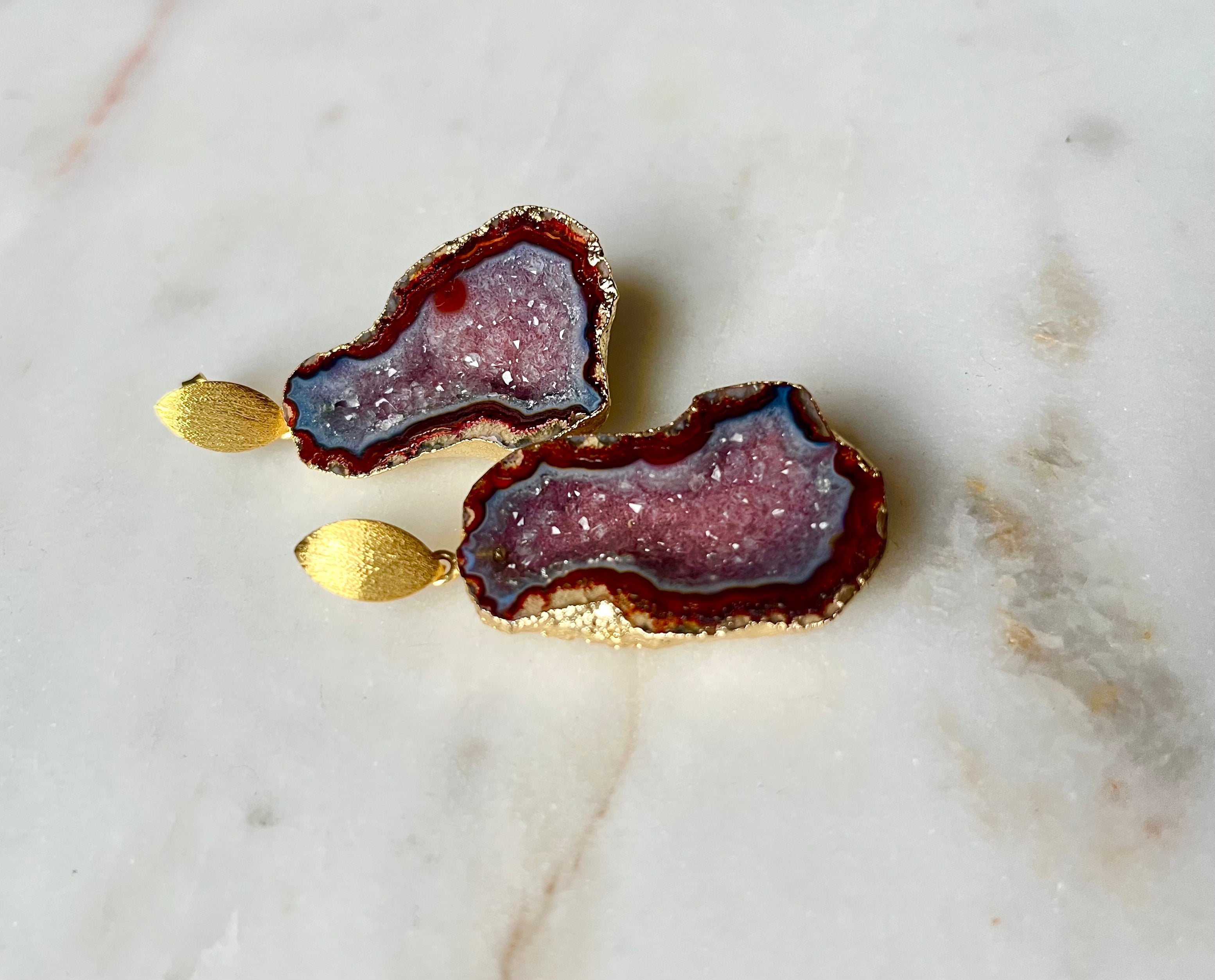 Tera Cotta Rocks in The Sky Earrings