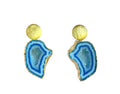 Blue Circle Rocks in The Sky Earrings