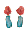 Orange & Aqua Cocktail Earrings