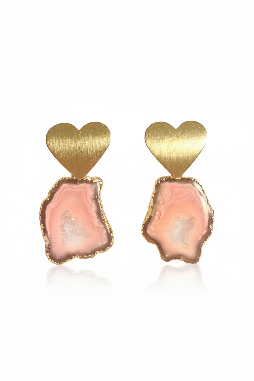 Orange Love Rocks Earrings