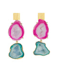 Pink & Green Rocks in The Sky Earrings