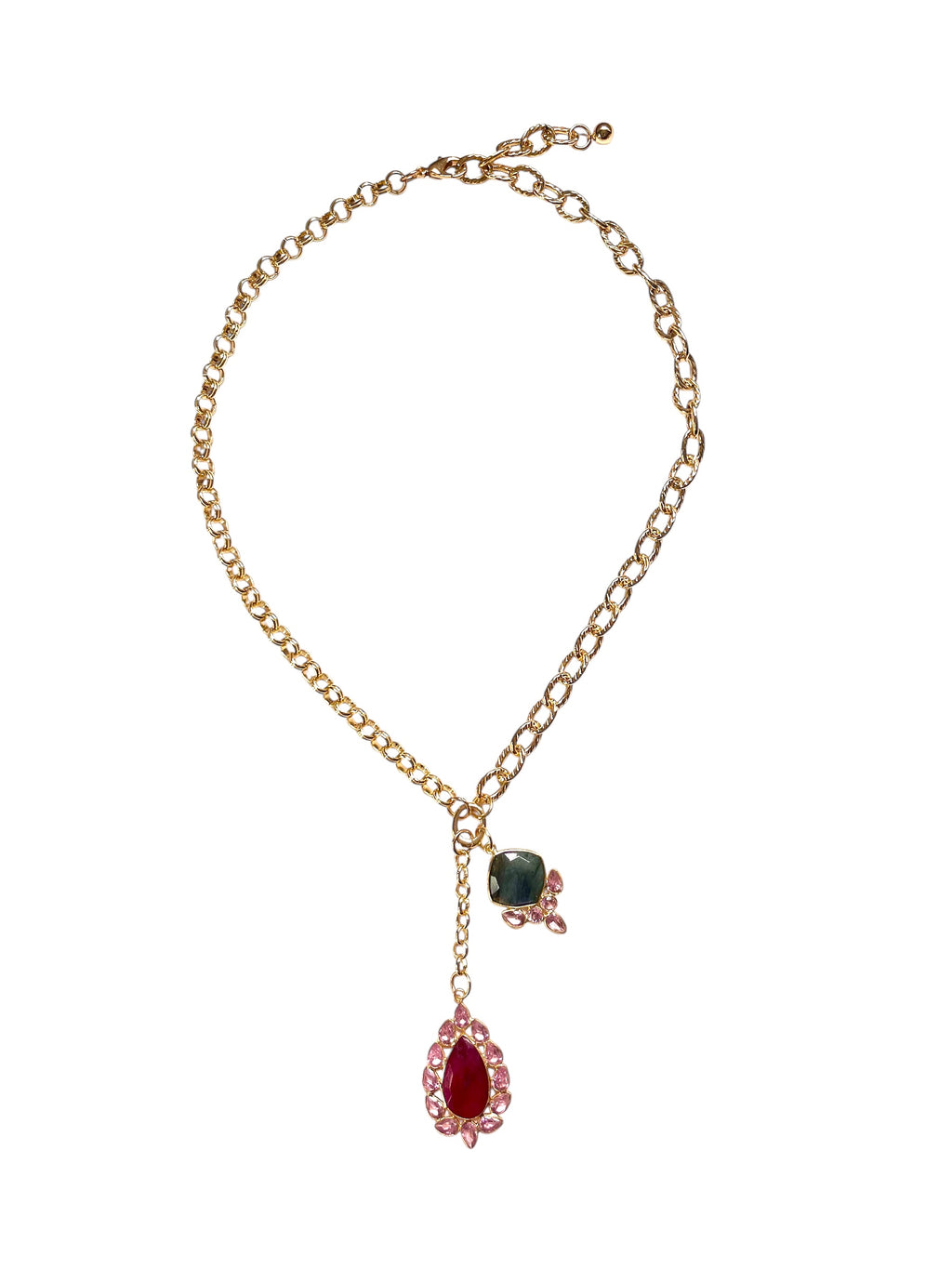 Theia Ruby & Labradorite Necklace