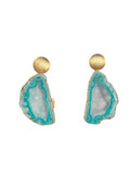 Circle Green Earrings
