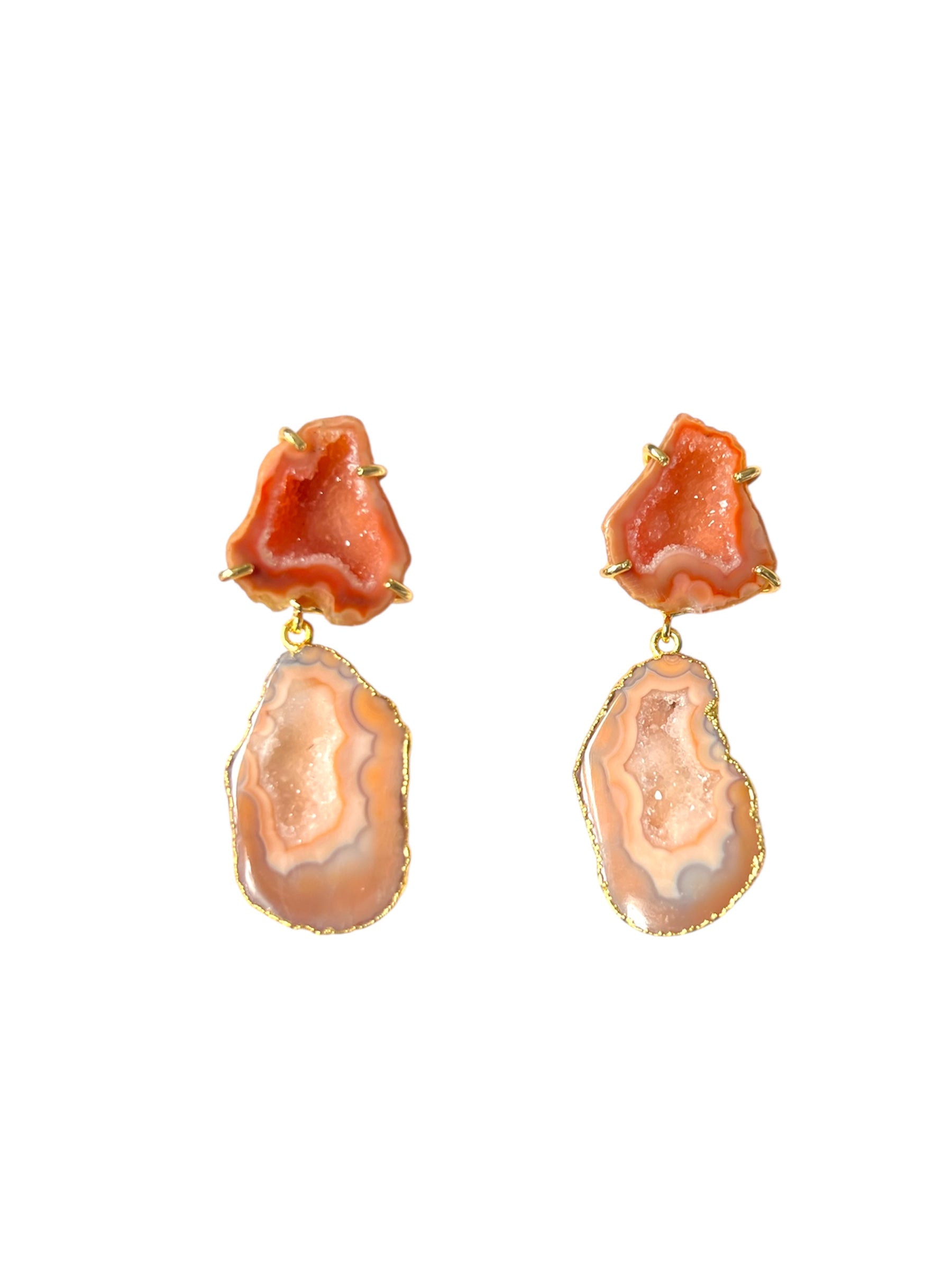 Orange & Peach Cocktail Earrings