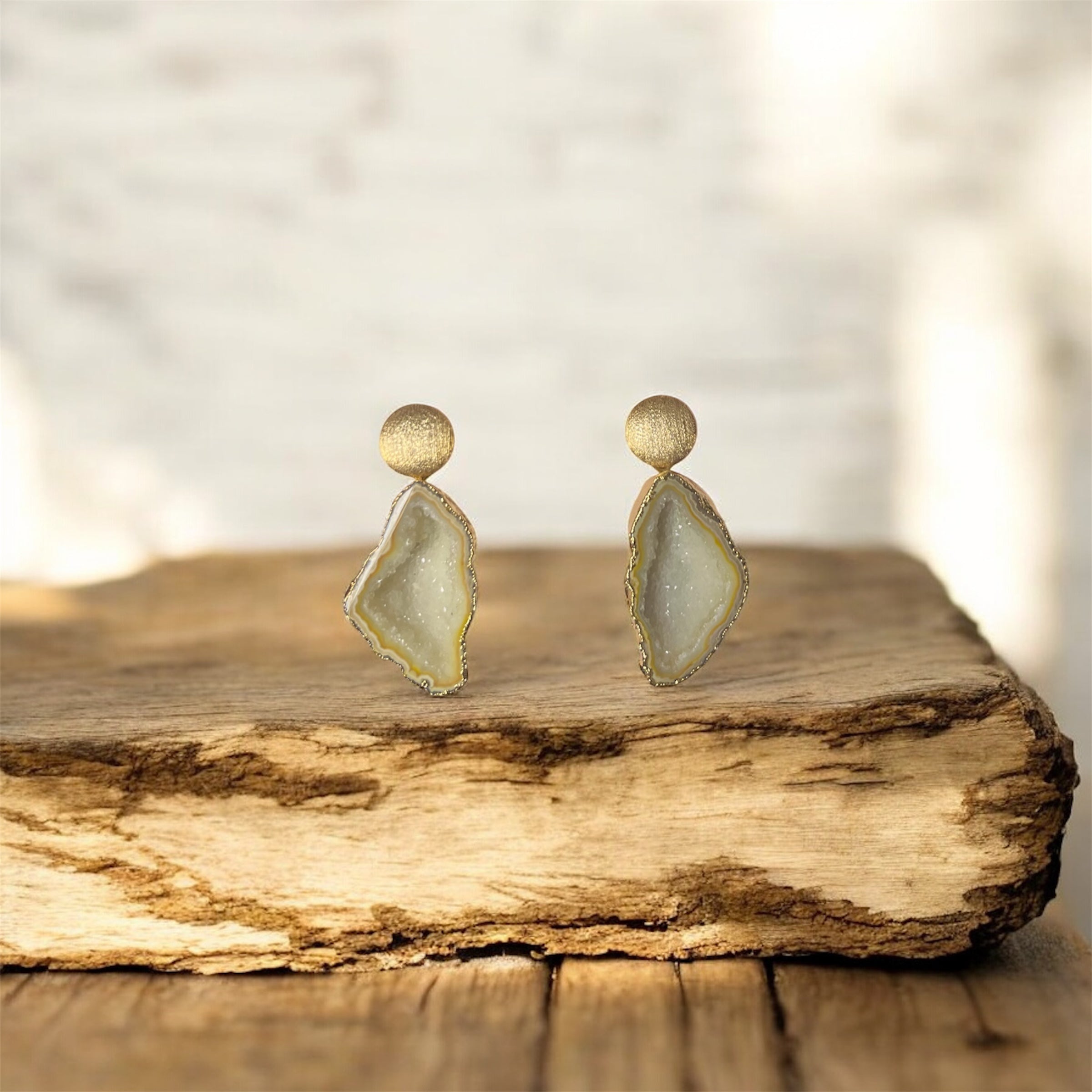 Circle Yellow Earrings