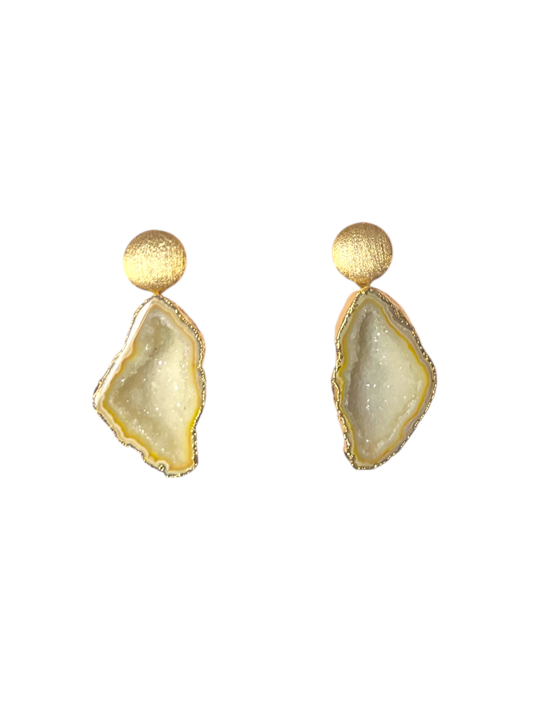 Circle Yellow Earrings