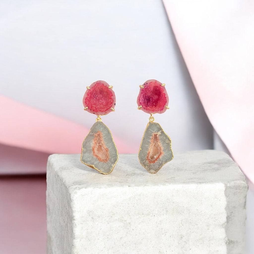 Rose & Peach Earrings