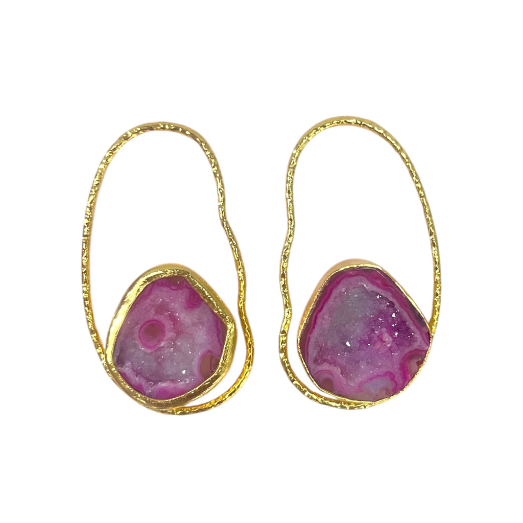 Pink Rock Drops Earrings