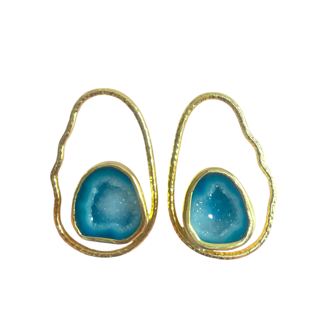 Blue Rock Drops Earrings