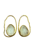 Cream Rock Drops Earrings