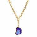 Purple Rock Drops Necklace