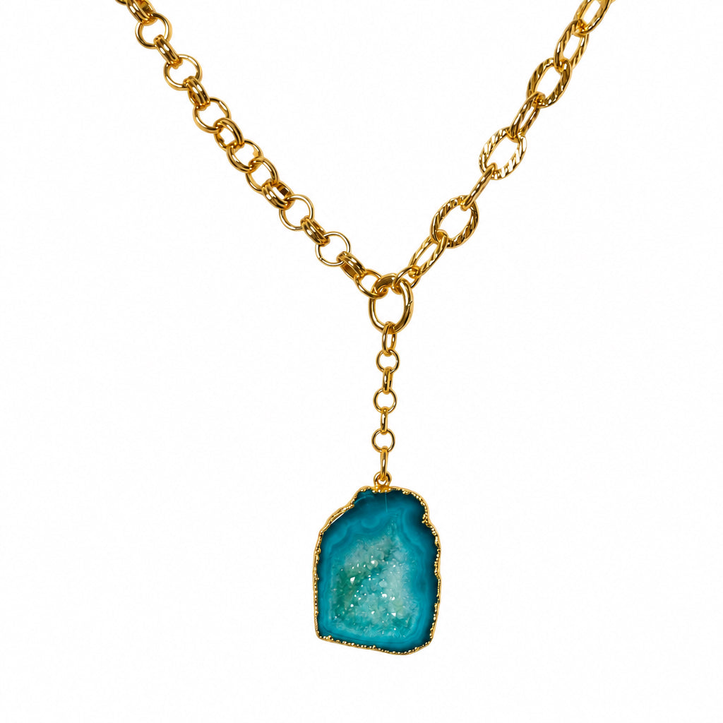 Green Rock Drops Necklace