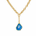 Aqua Rock Drops Necklace