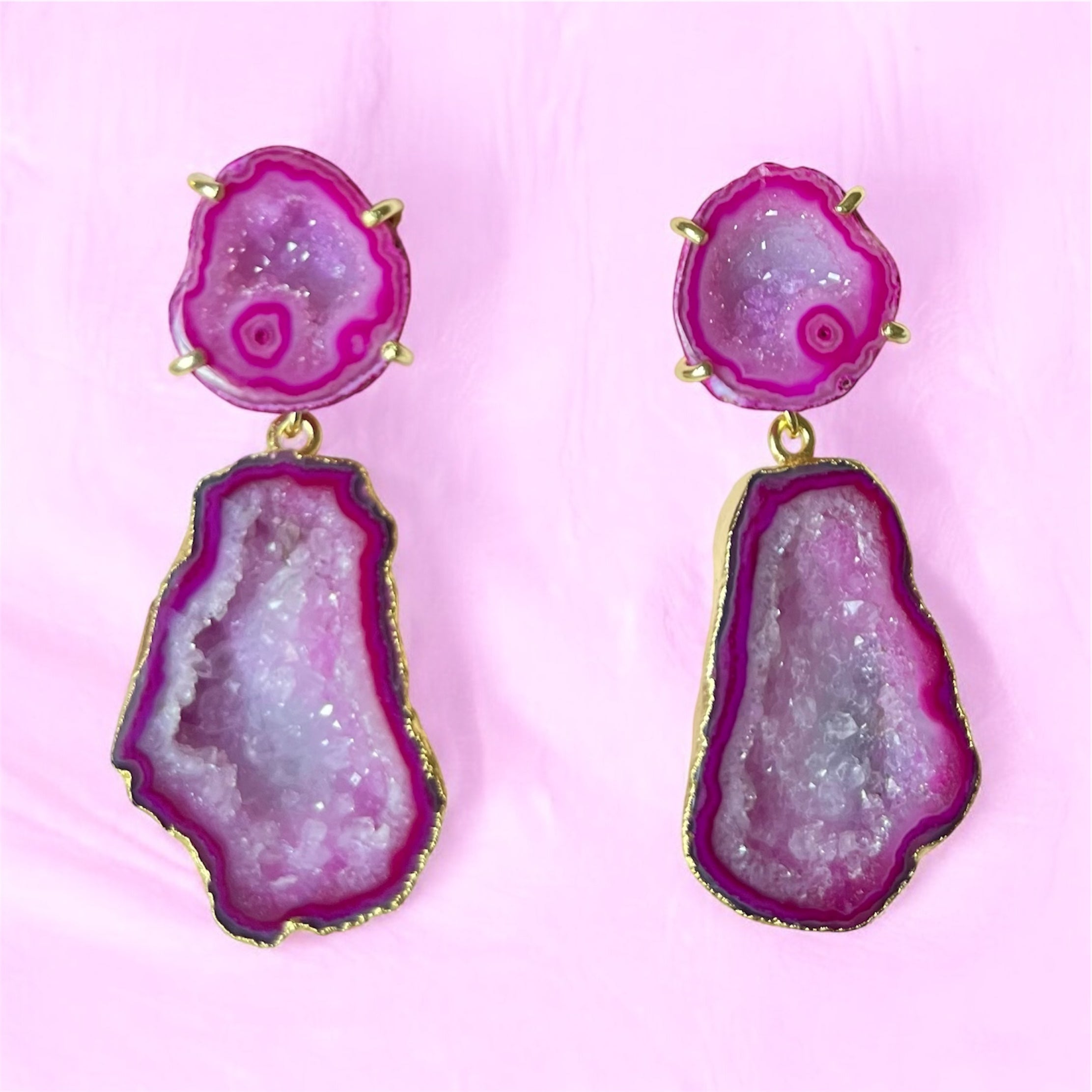 Double Pink Cocktail Earrings