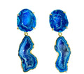 Double Blue Cocktail Earrings