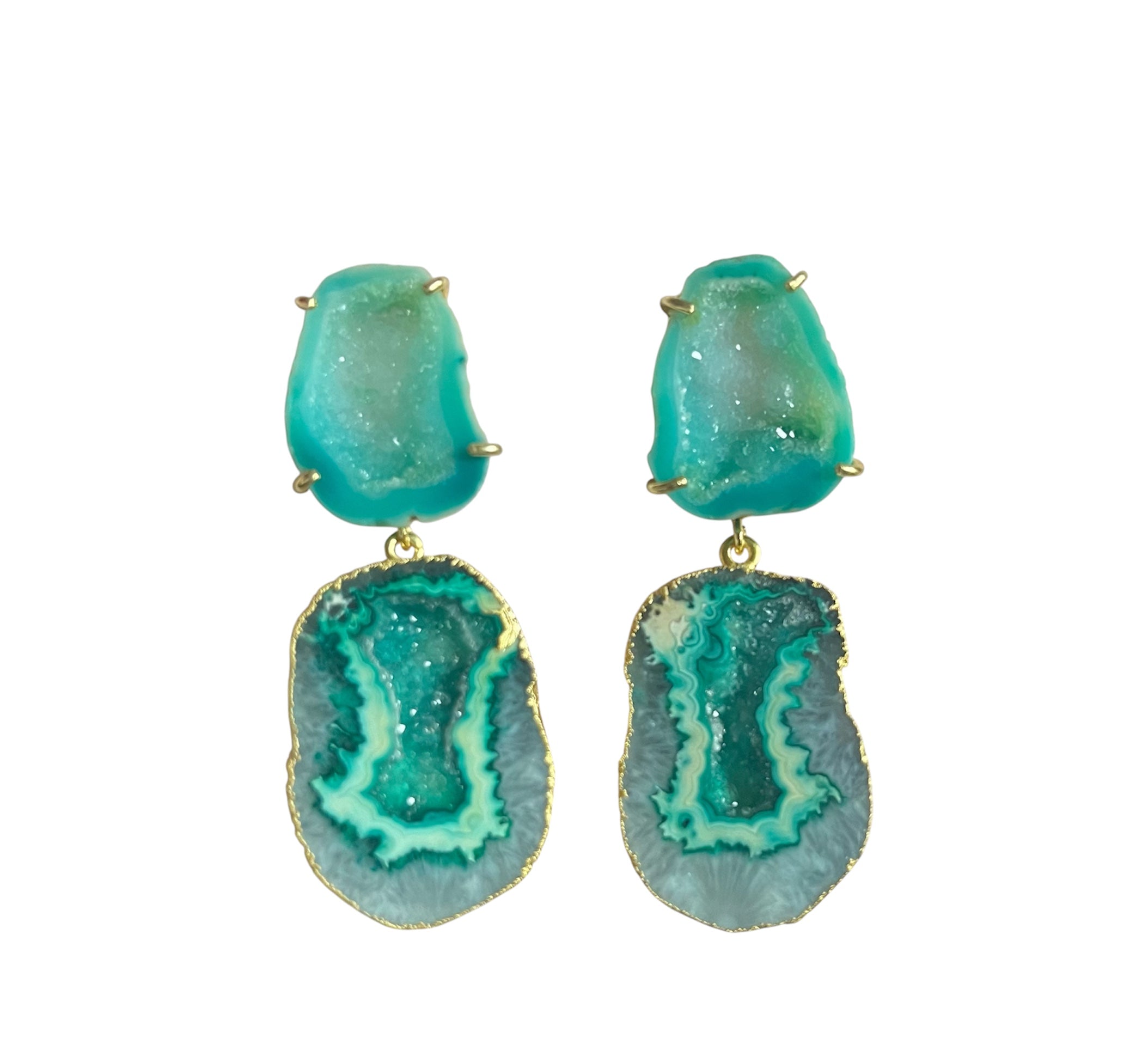 Green Mint Cocktail Earrings