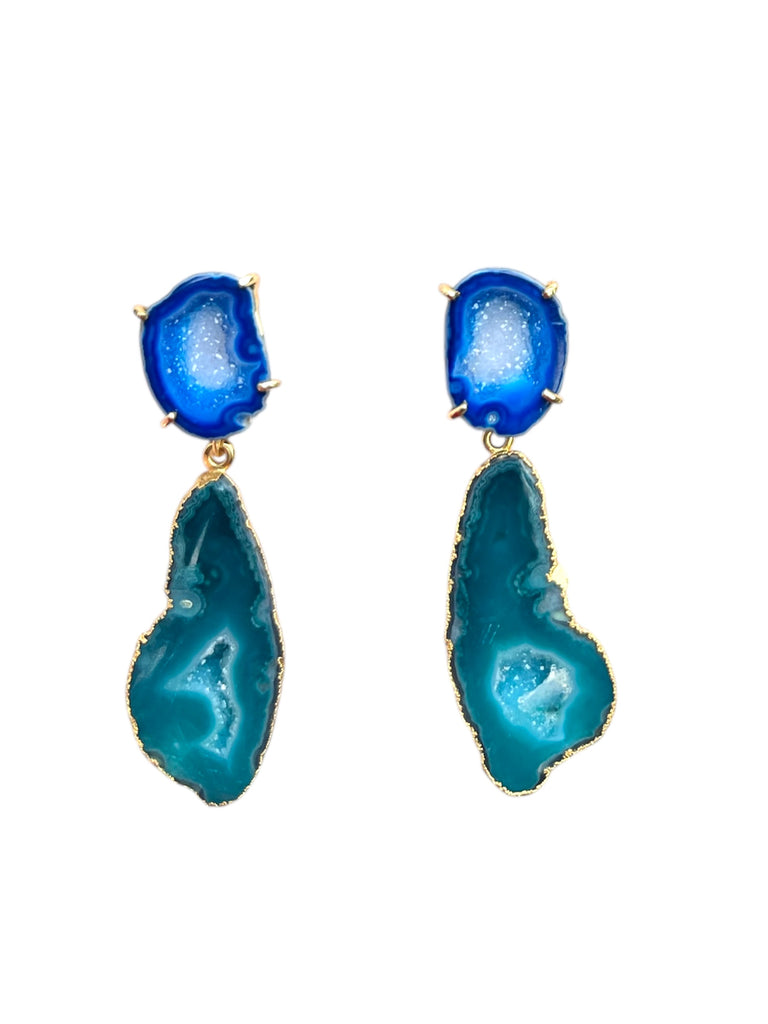 Blue & Moss Green Earrings