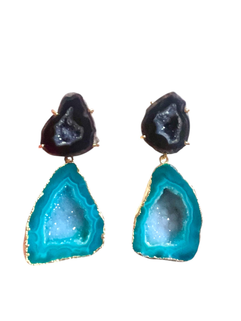 Black & Green Earrings
