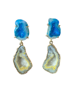Turquoise & Lemon Drops Earrings