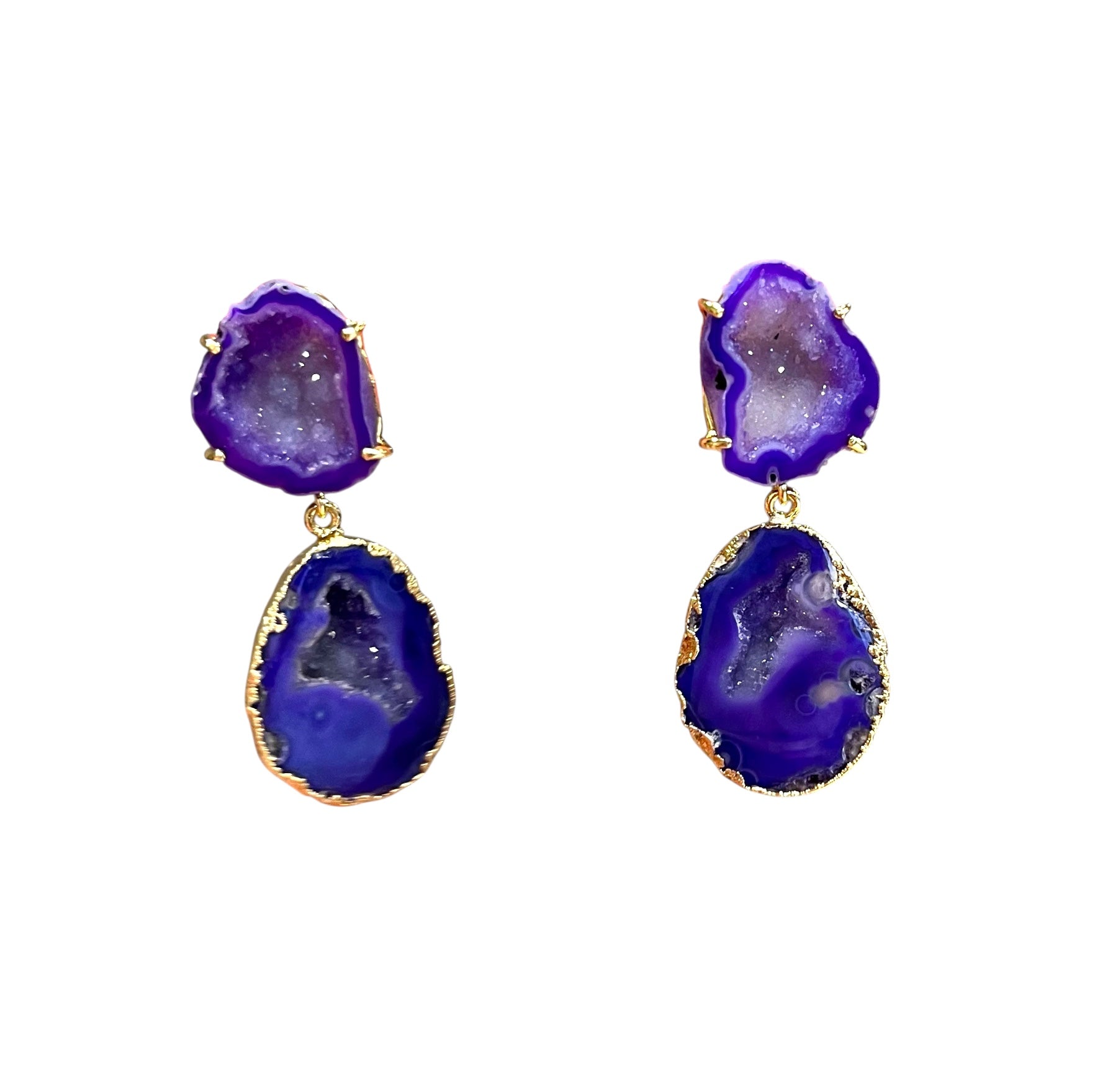 Dark Purple Drops Earrings