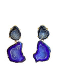 Grey & Violet Earrings