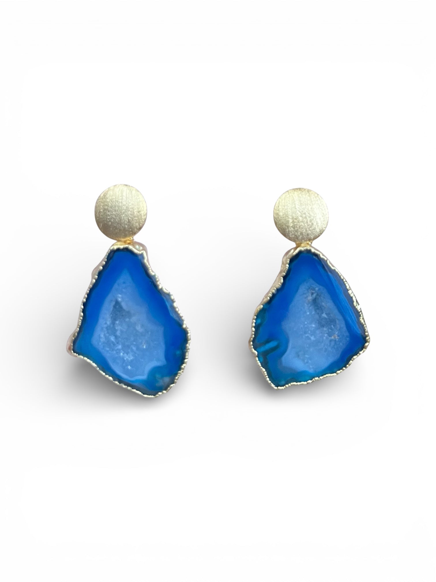 Circle Aqua Earrings