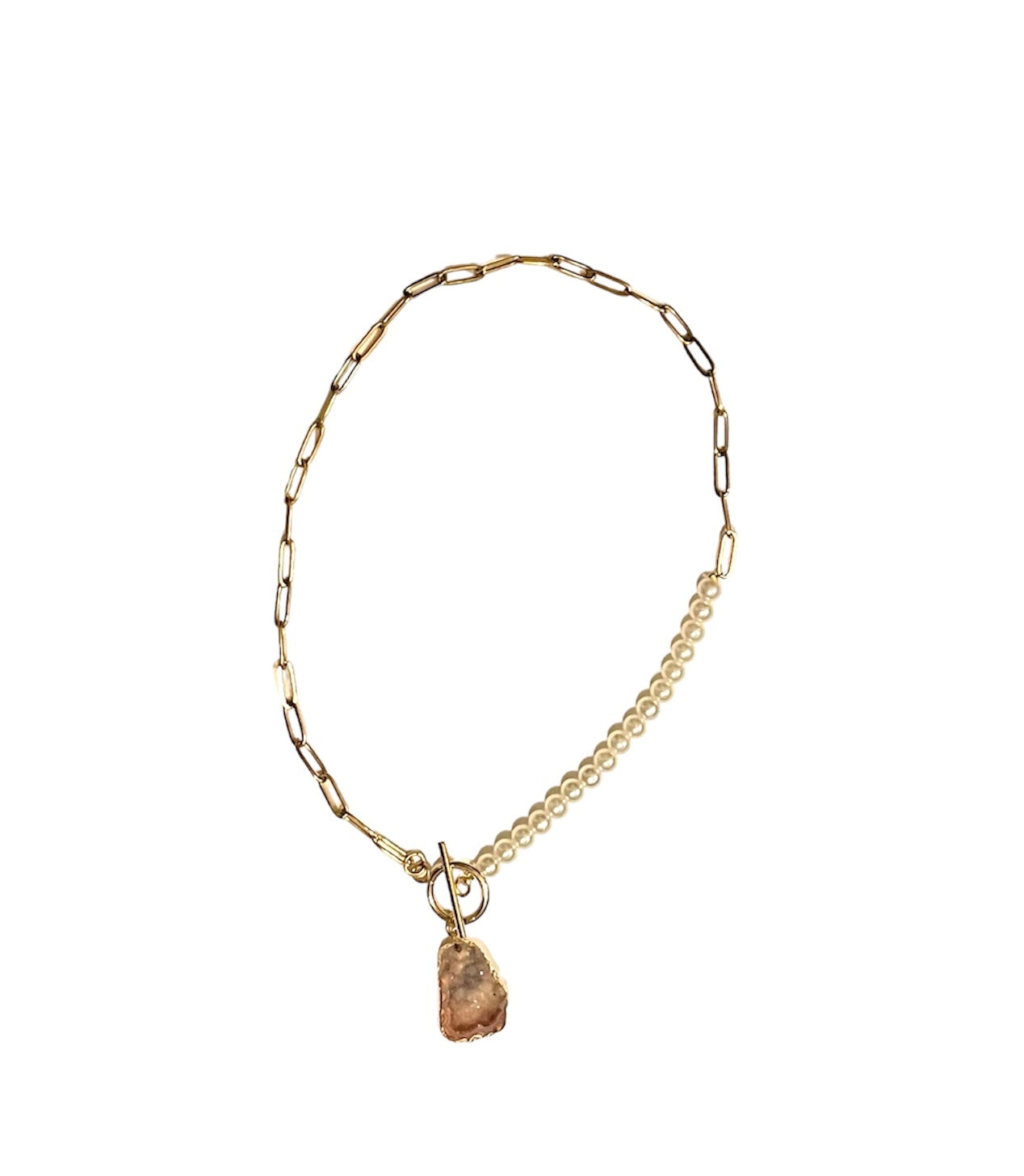 The Pearl Rocks Peach Chain