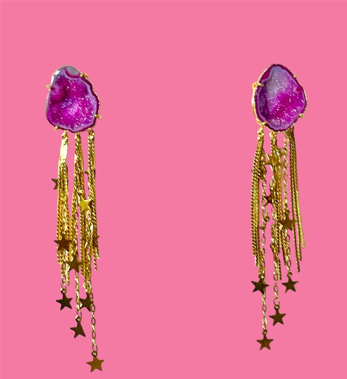 Pink Stellar Earrings