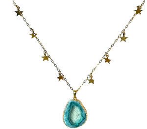 Green Stellar Star Necklace