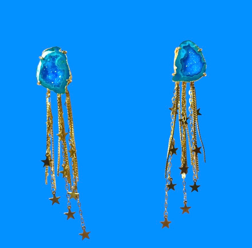 Blue Stellar Earrings