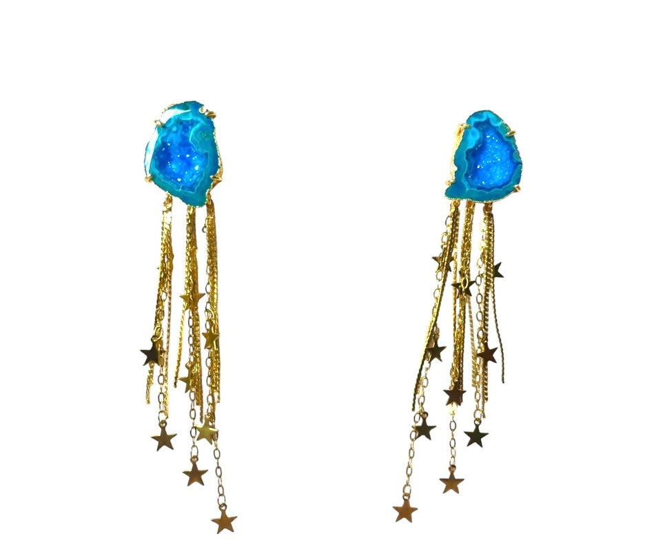 Blue Stellar Earrings