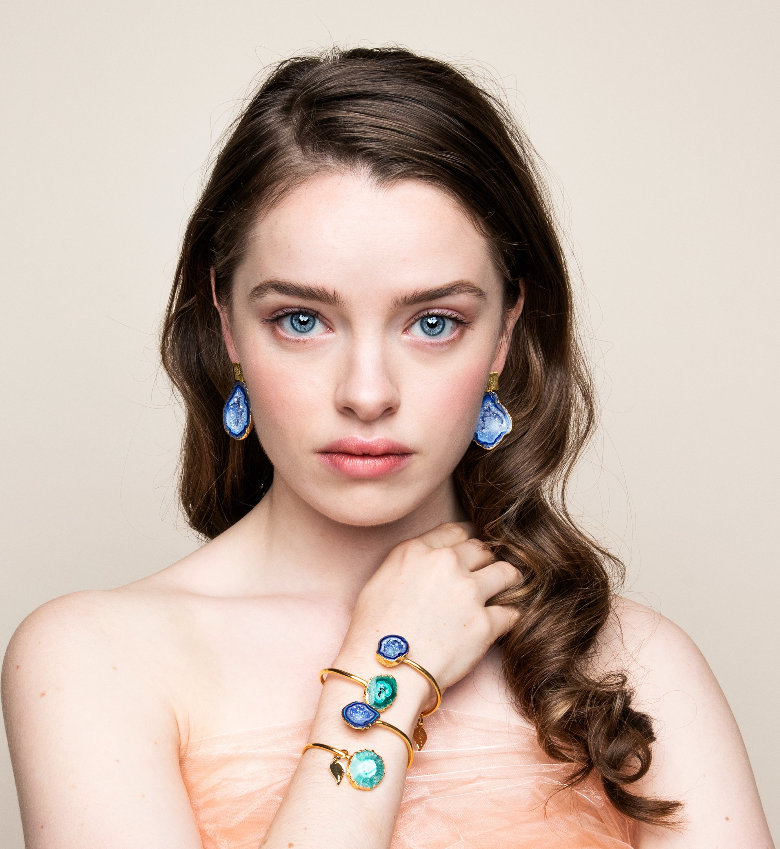 Rocks in the Sky Blue Earrings