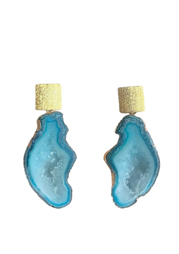 Aqua Rocks in The Sky Earrings