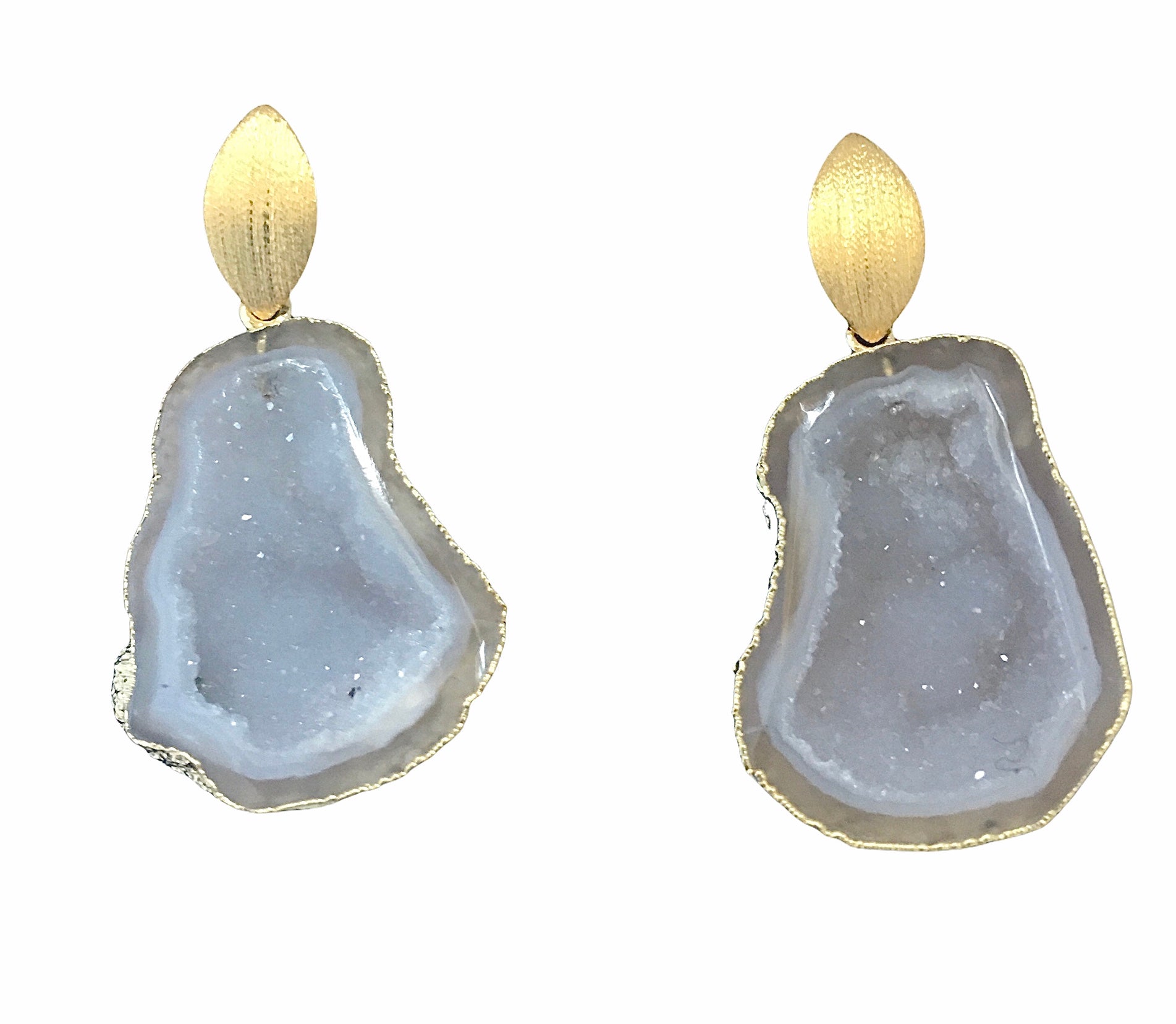 Rocks in the Sky Crystal White Earrings