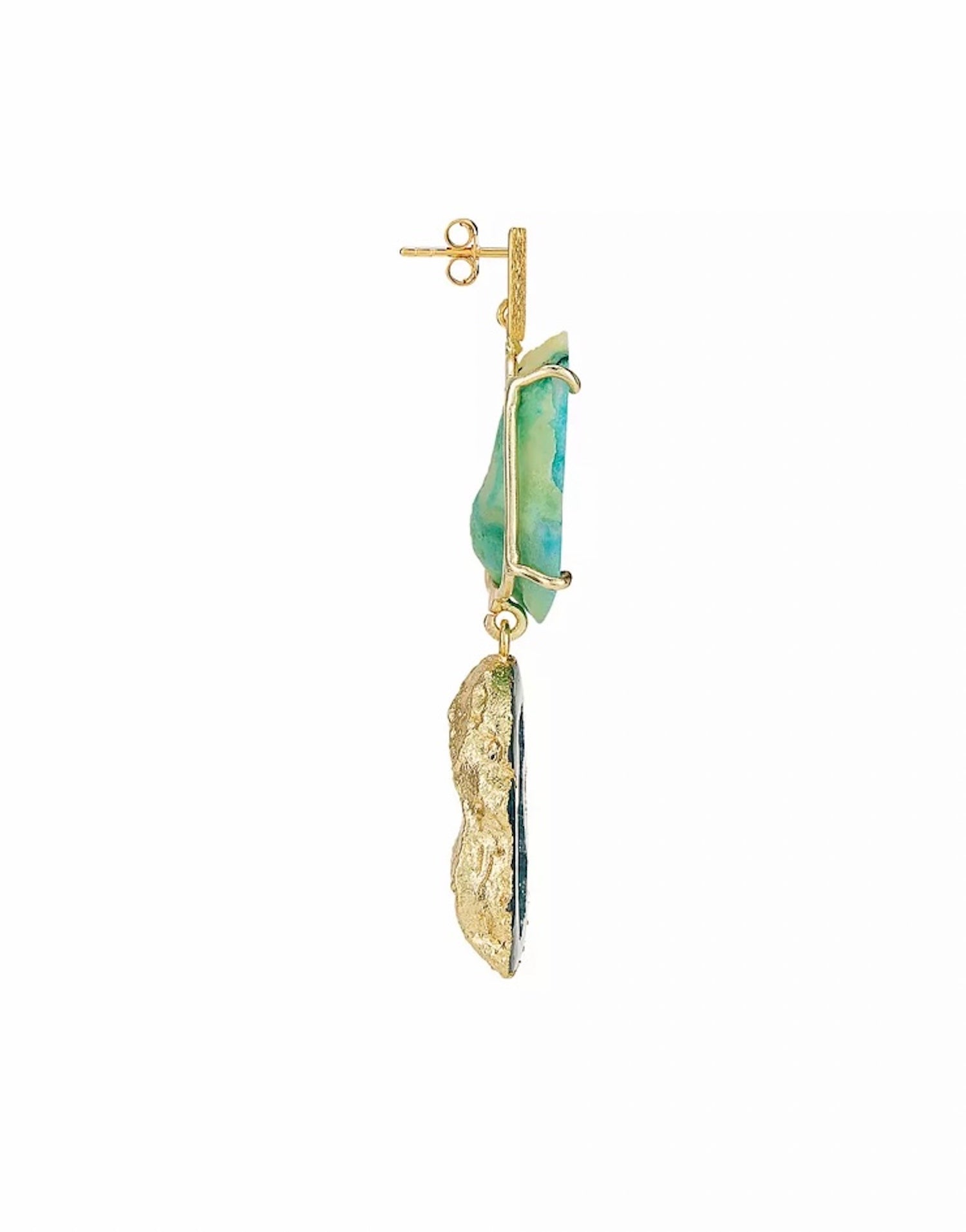 Double Aqua Cocktail Earrings