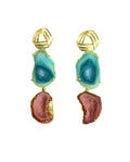 Pink & Sea Green Rocks in The Sky Earrings