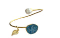 The Pearl Rocks Aqua Bangle