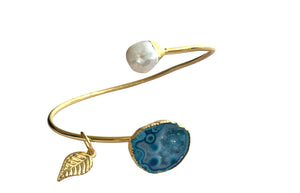 The Pearl Rocks Aqua Bangle