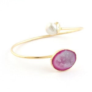 The Pearl Rocks Pink Bangle