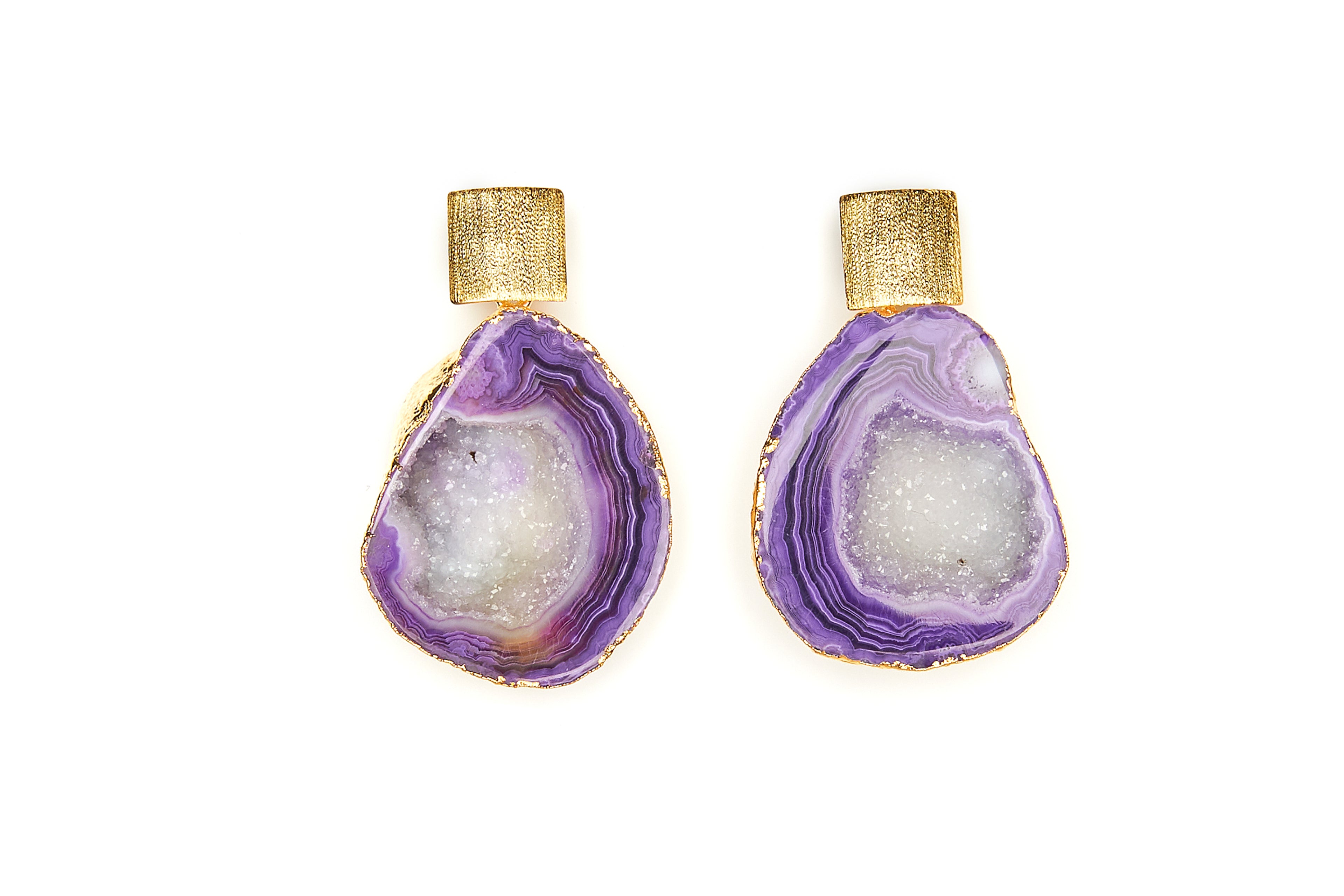 Rocks in the Sky Purple Earrings