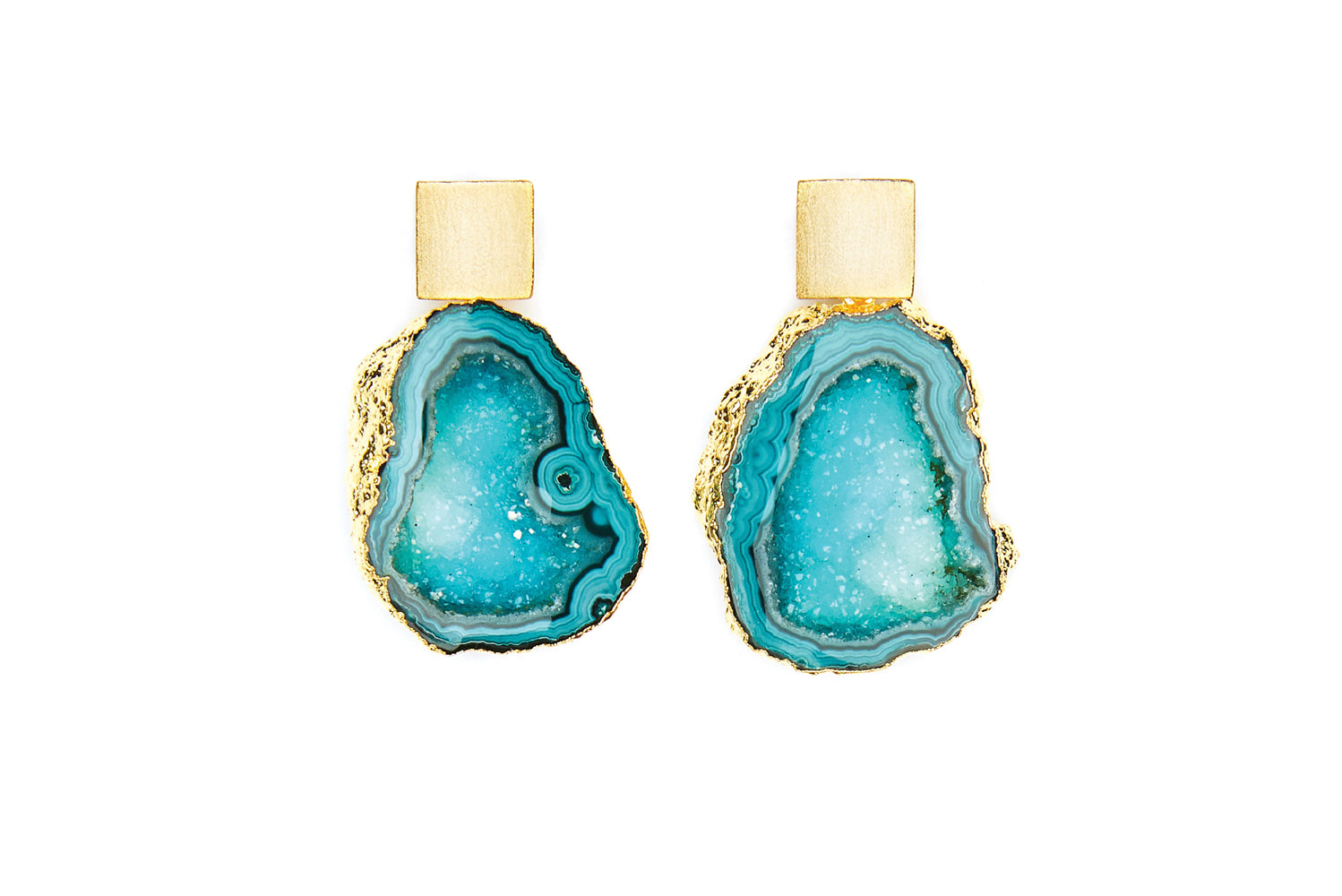 Rocks in the Sky Green Earrings