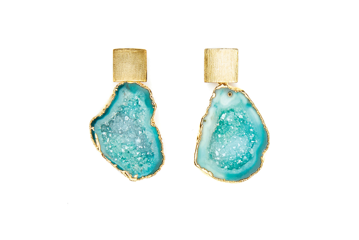 Rocks in the Sky Green Earrings